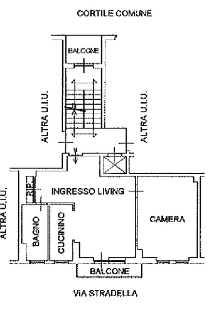Bilocale Via Stradella, Torino (zona Madonna Campagna) - planimetria 1