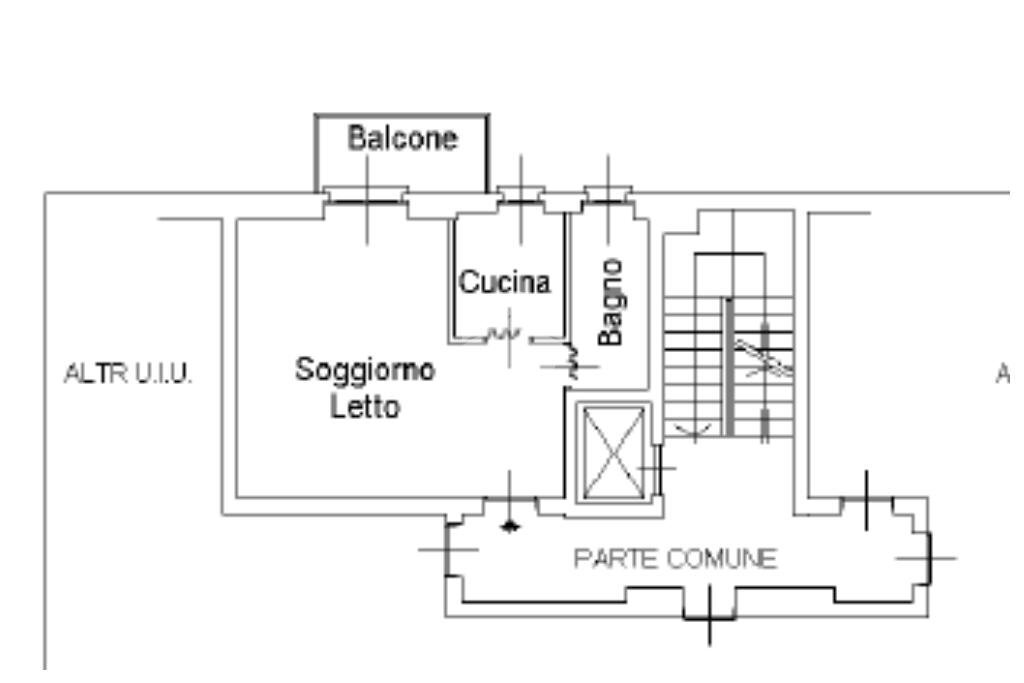 Monolocale Viale Famagosta, Milano (zona Famagosta) - planimetria 1