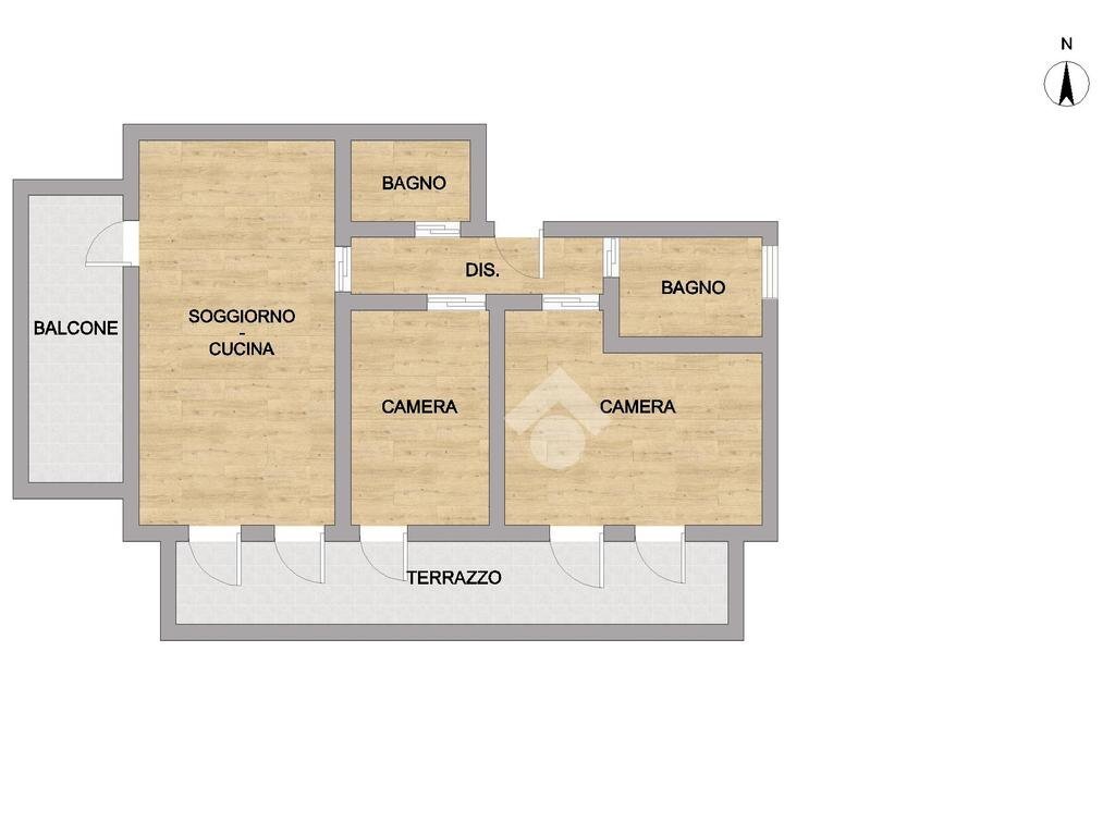 Three-room apartment Via Varese, Bollate - floor plans 1