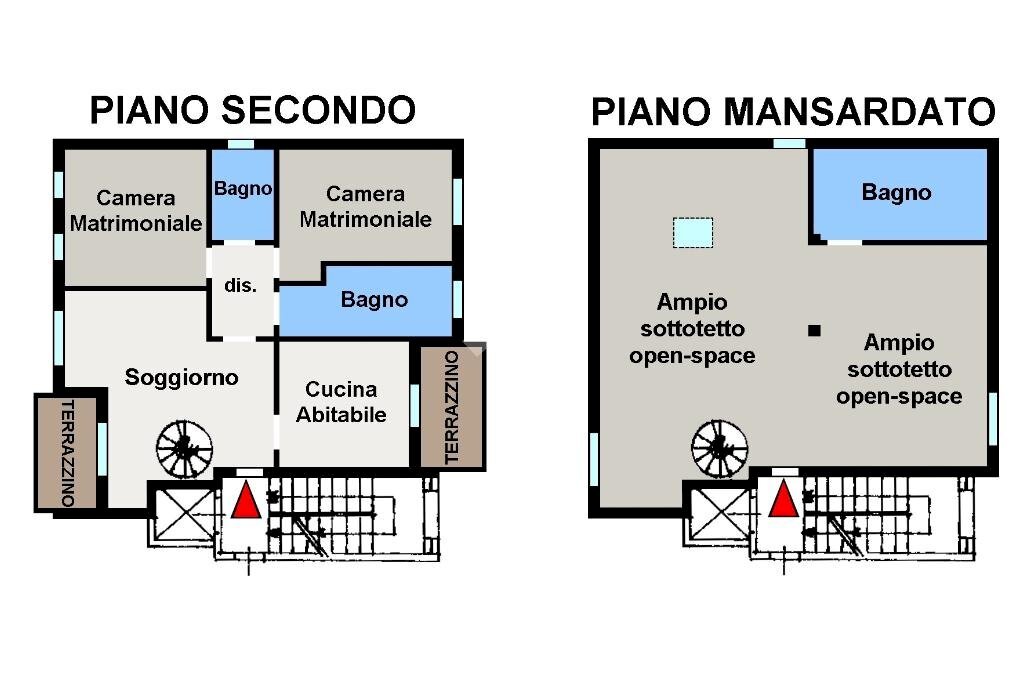 Four-room apartment Vicolo Lamperti, Carugate - floor plans 1