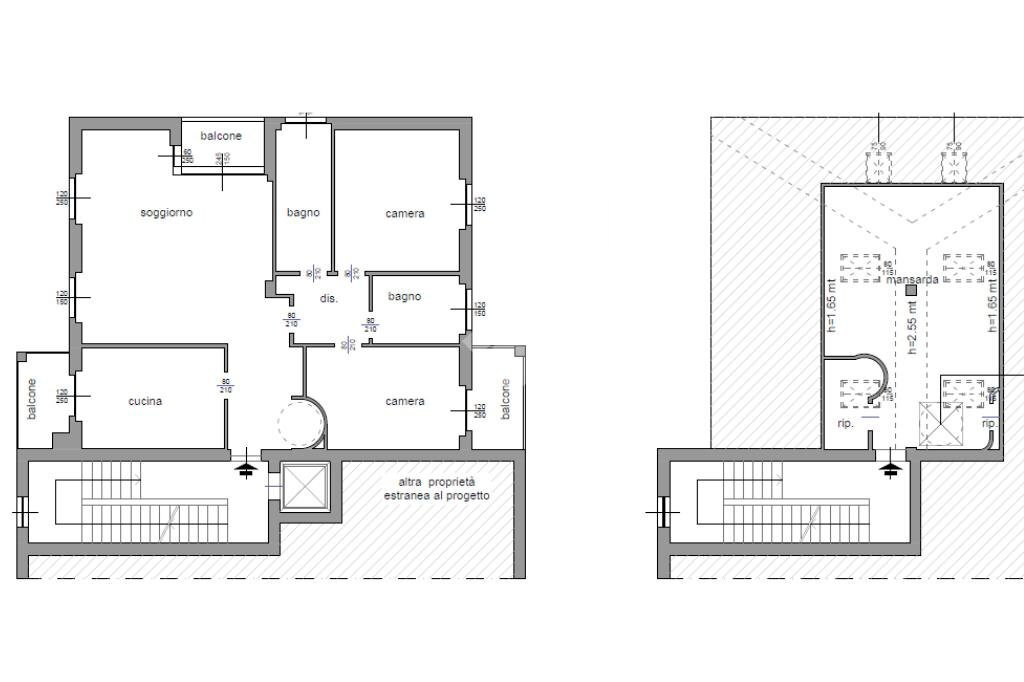 Four-room apartment Via Armellini, Cinisello Balsamo - floor plans 1
