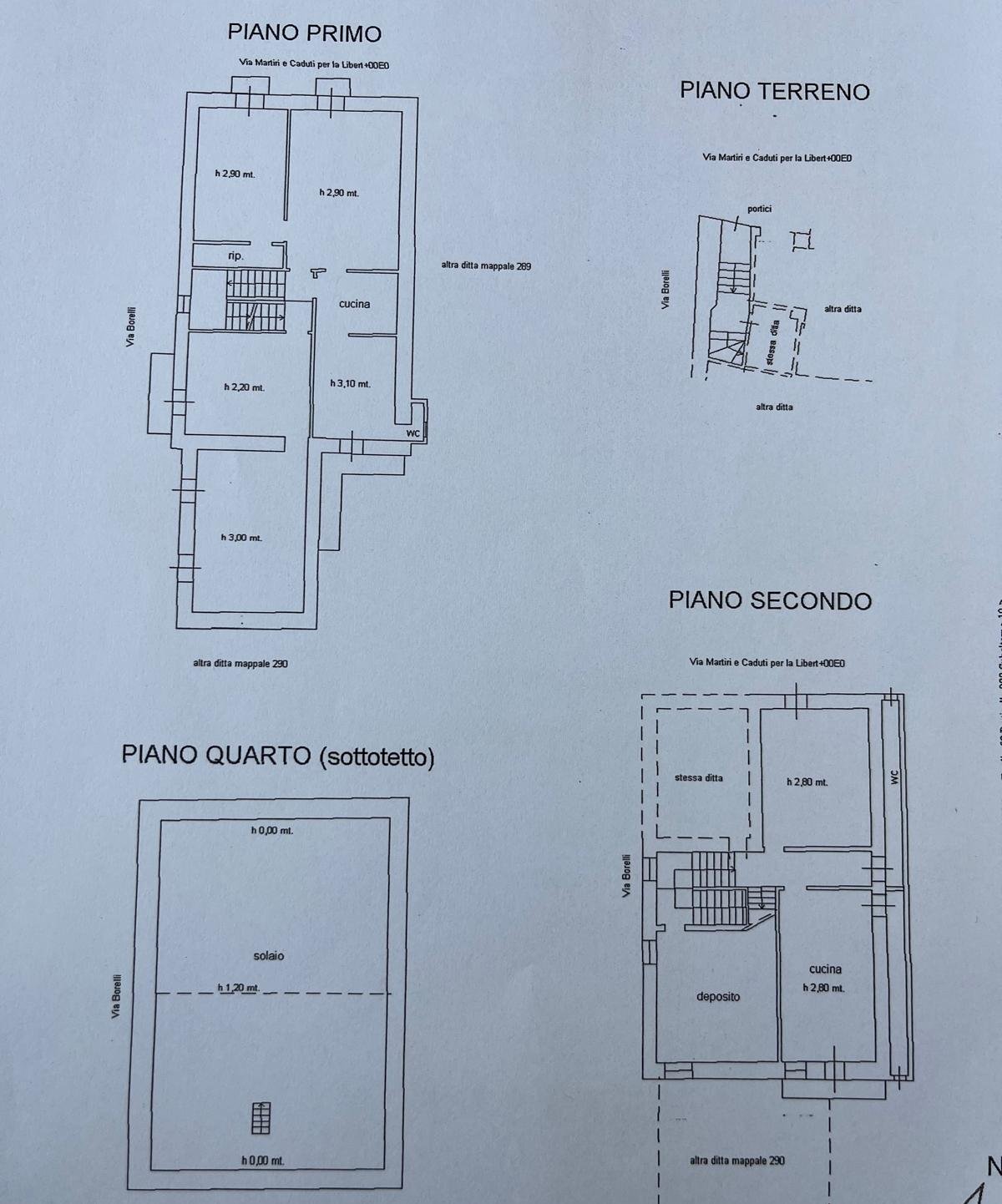 Planimetria - Casa semi indipendente Via Martiri e Caduti per la Libertà, 52, Demonte - planimetria 1