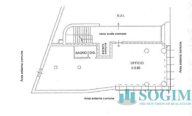 planimetria - Ufficio Via Piceni, Gallarate - planimetria 1
