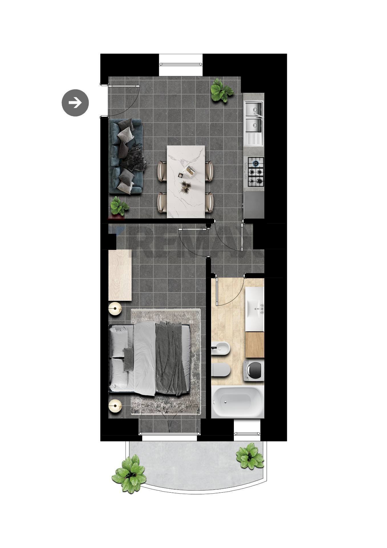 Pianta 2D - Bilocale Via Luigi Pomini
 
31, Castellanza - planimetria 1