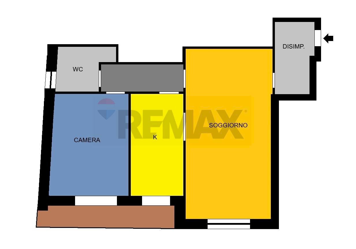 Pianta 2D - Bilocale Via Solfatara
 
101, Pozzuoli - planimetria 1