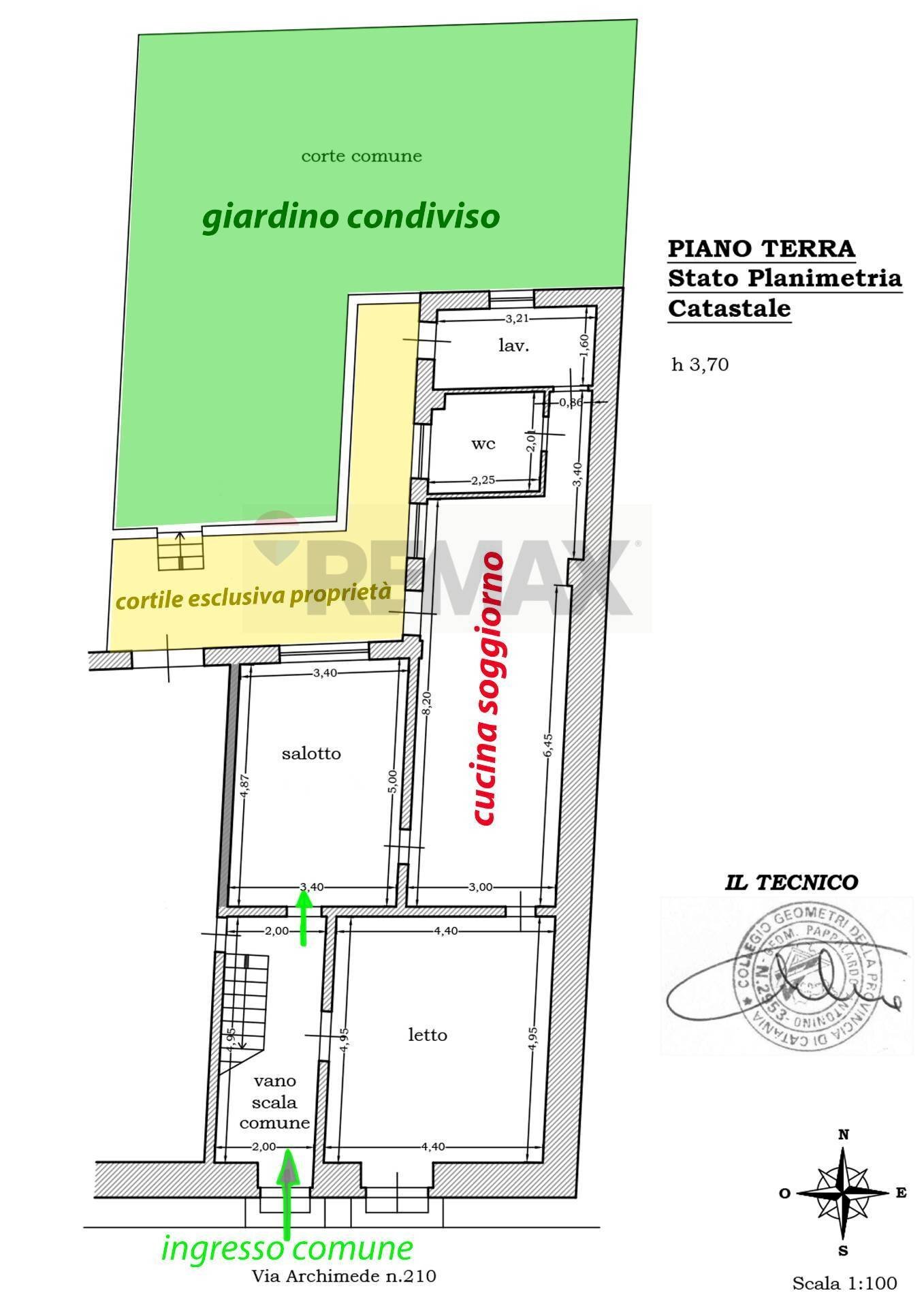 Pianta 2D - Casa semi indipendente Via Archimede
 
210, Misterbianco - foto 2