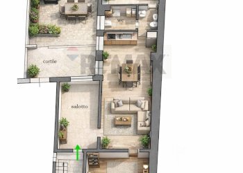 Pianta 3D - Casa semi indipendente Via Archimede
 
210, Misterbianco - foto 2