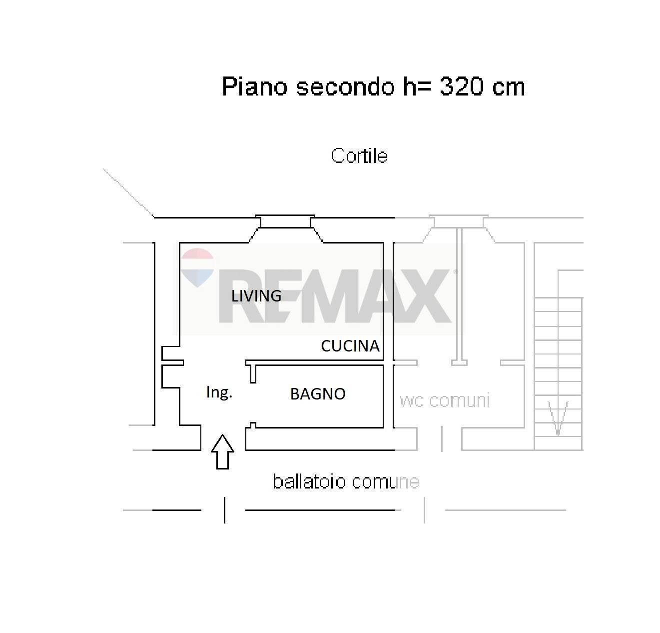 Pianta 2D - One-room apartment Via A. Tadino
 
17, Milano - floor plans 1