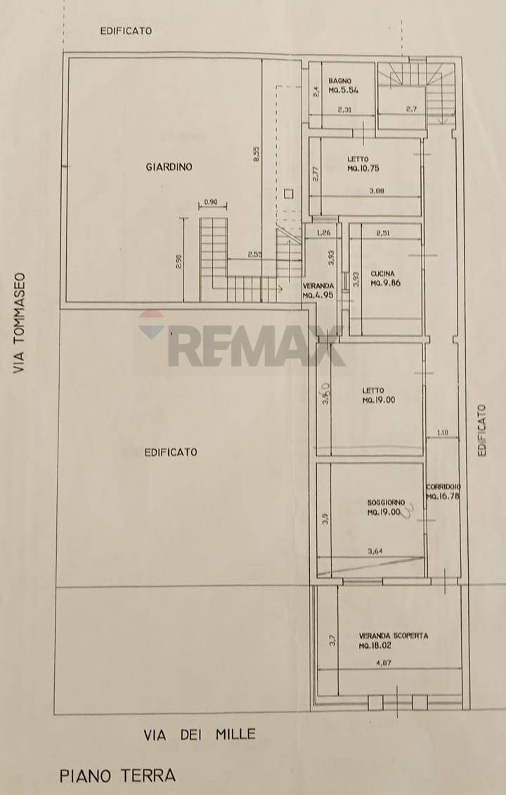 Pianta 2D - Casa indipendente via dei mille
 
80, Noto - planimetria 1