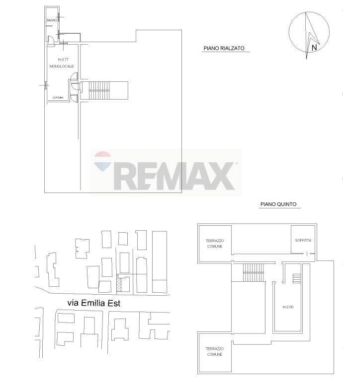 Pianta 2D - One-room apartment Parma - floor plans 1