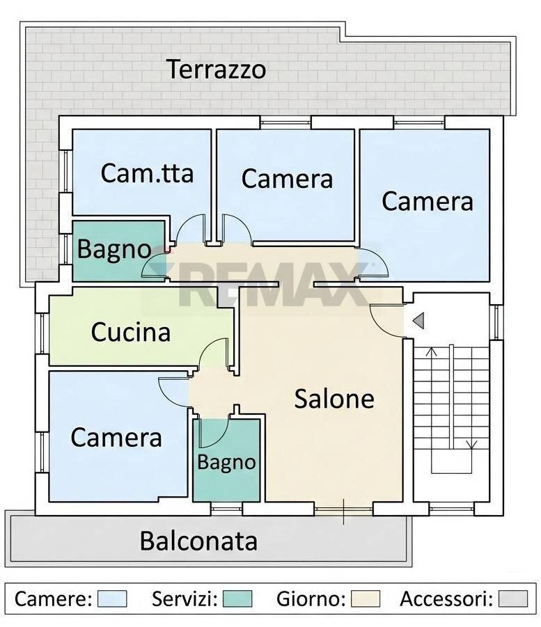 Pianta 2D - Appartamento Via Colle Selce, Roma - planimetria 1