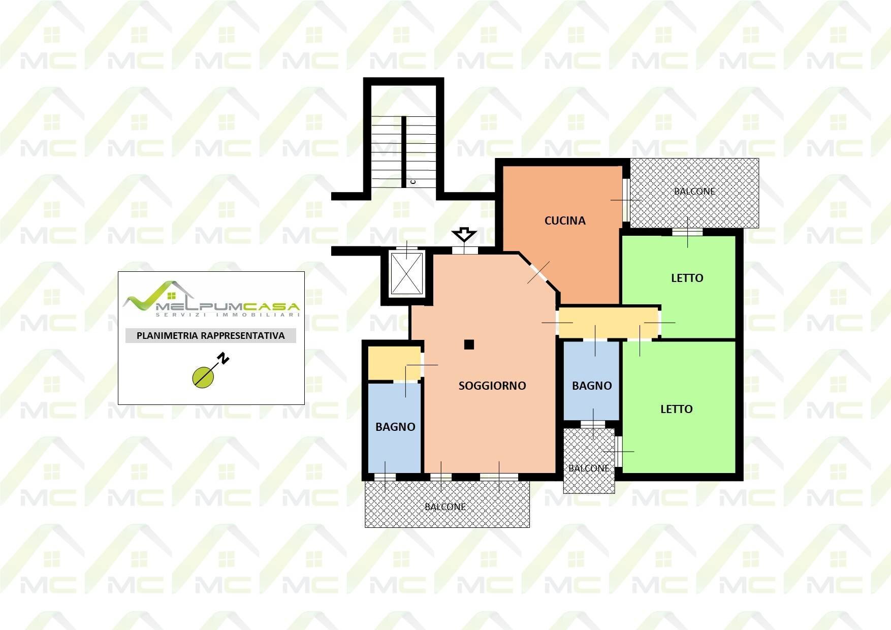 Foto 16 - Trilocale DON CAZZANIGA
 
2, Liscate - planimetria 1