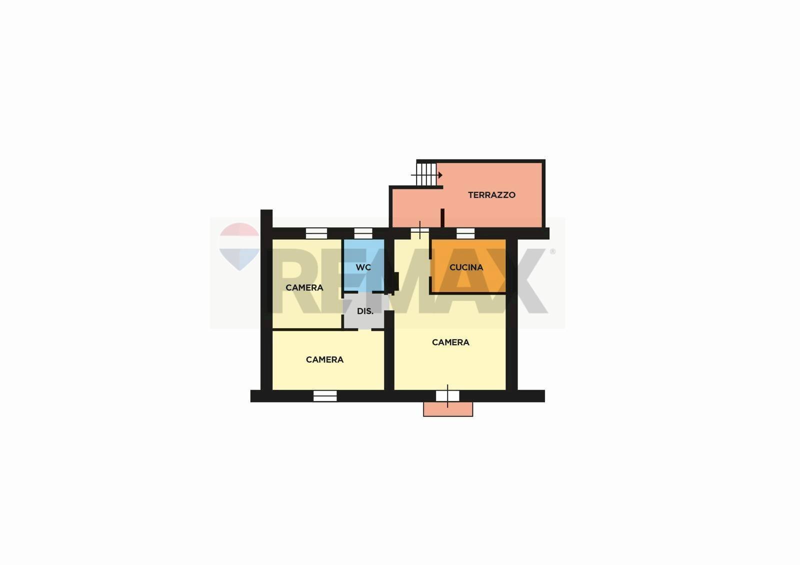 Pianta Appartamento 2D - Four-room apartment Via Don Agostino Cozzolino
 
11, Napoli - floor plans 1