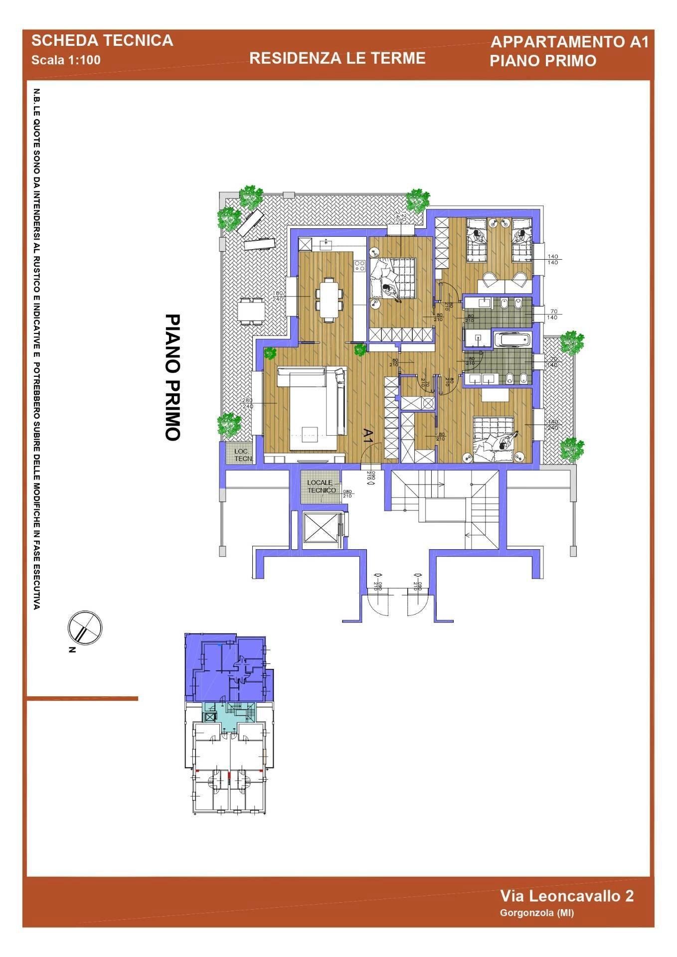 Foto 23 - Four-room apartment Via Leoncavallo
 
2, Gorgonzola - floor plans 1