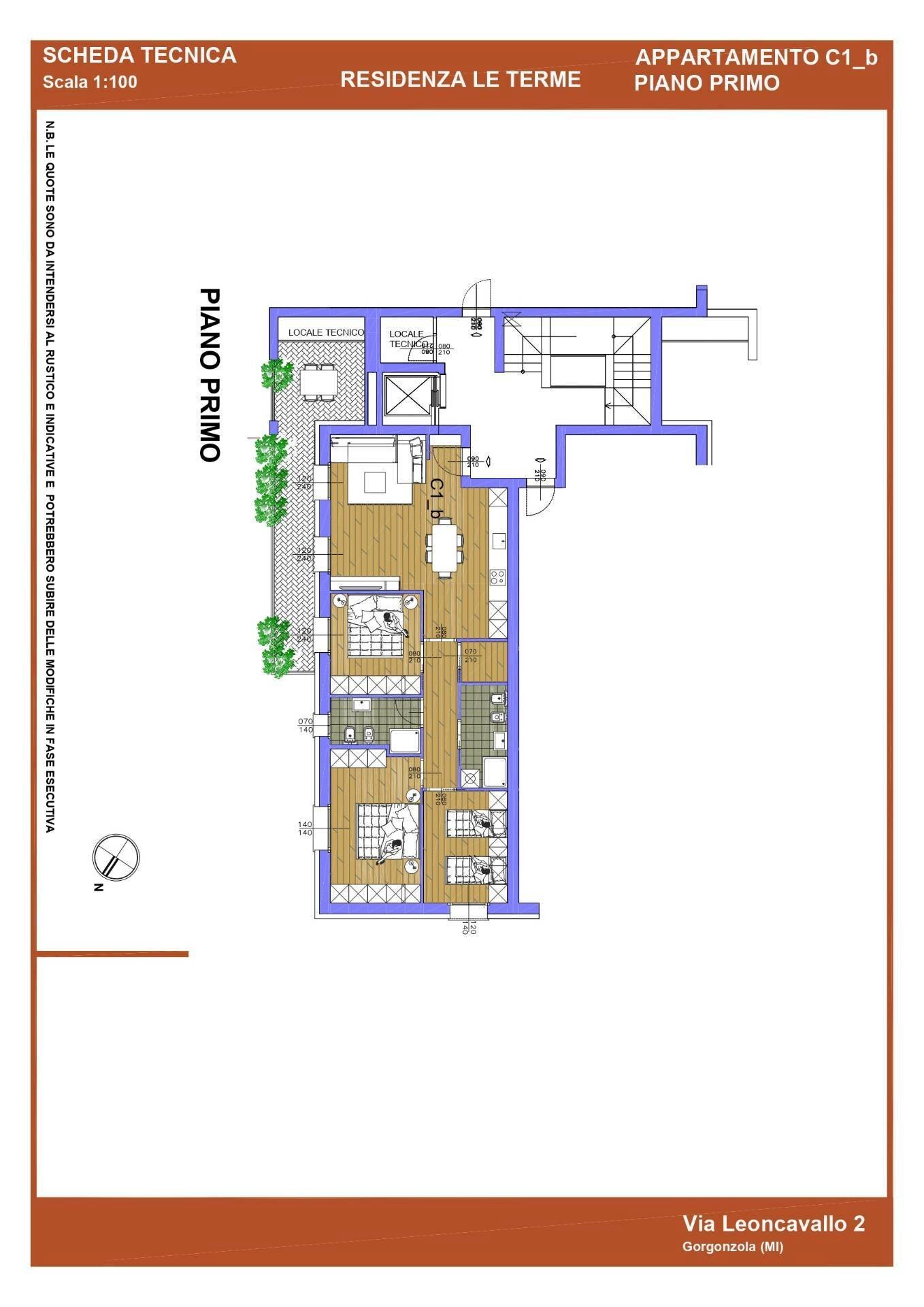 Foto 6 - Four-room apartment Via Leoncavallo
 
2, Gorgonzola - floor plans 1