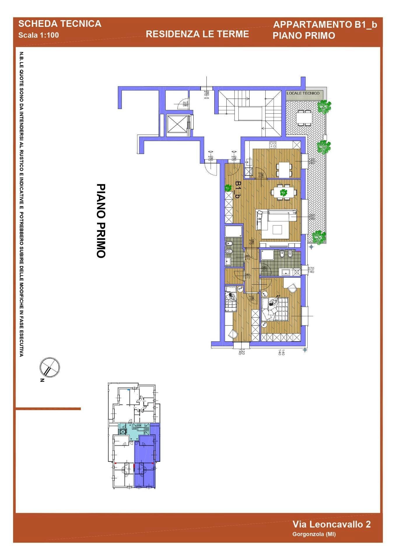 Foto 5 - Trilocale VIA LEONCAVALLO
 
2, Gorgonzola - planimetria 1