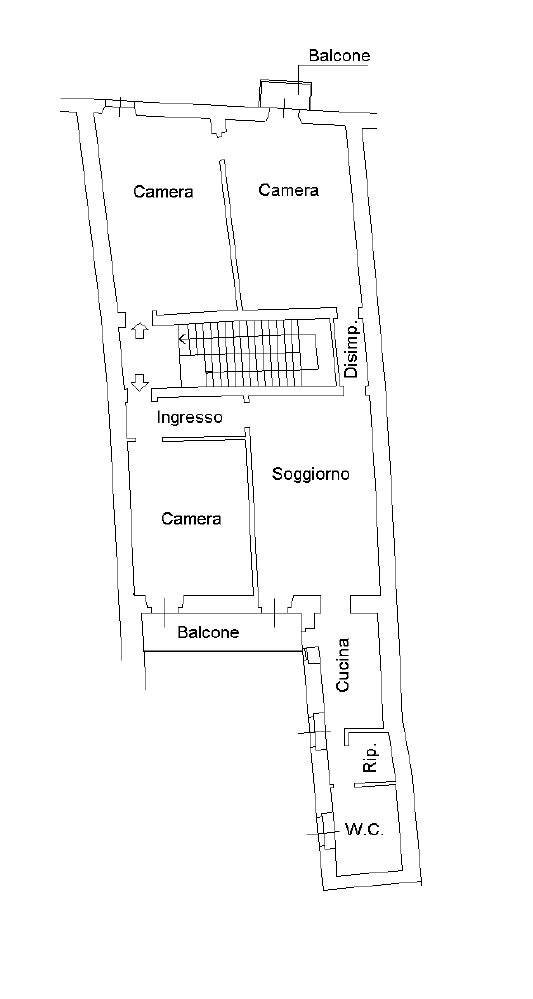 Foto 12 - Quadrilocale Via Roma, Piacenza - planimetria 1