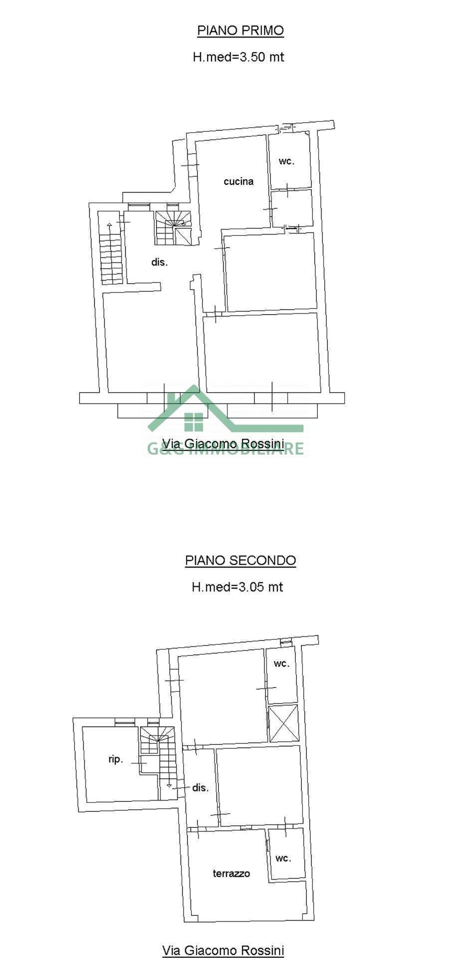 PRIMO E SECONDO PIANO - Independent house Via Gioacchino Rossini, Lentini - floor plans 1