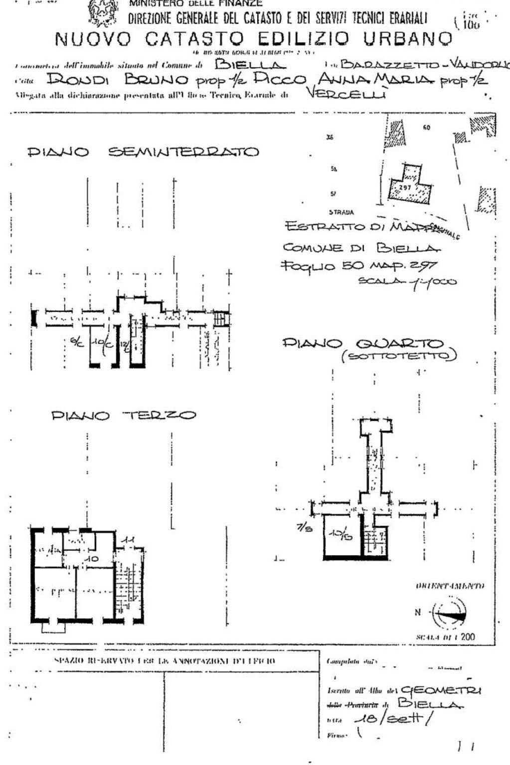 Trilocale strada Barazzetto Vandorno, 12, Biella - planimetria 1