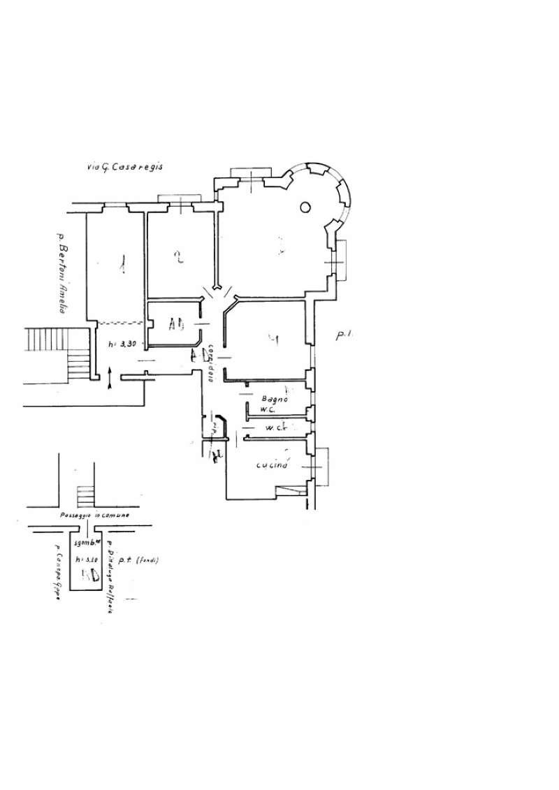 Planimetria - Appartamento via Giuseppe Casaregis, 1, Genova (zona Foce) - planimetria 1