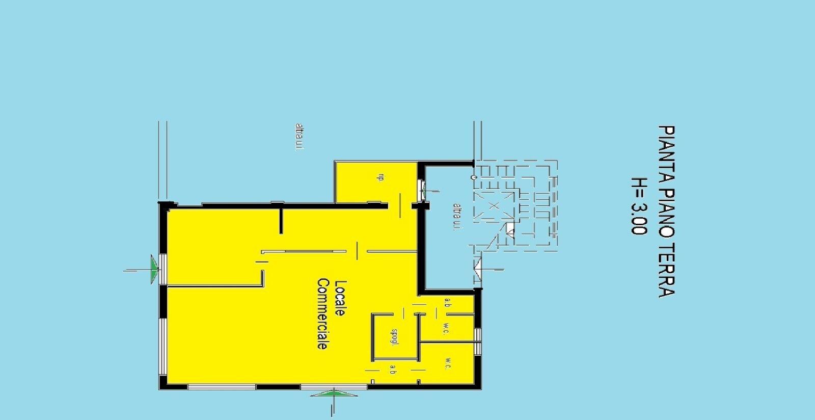 Shop via del Villino, Alanno - floor plans 1