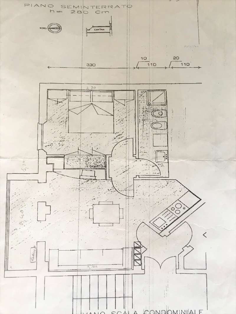 planimetria - Appartamento via Don Giovanni Minzoni, Bologna (zona Centro Storico) - planimetria 1