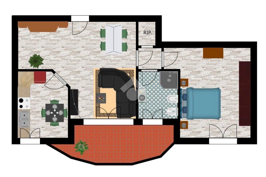 Bilocale via Garfagnana, Carpi - planimetria 1