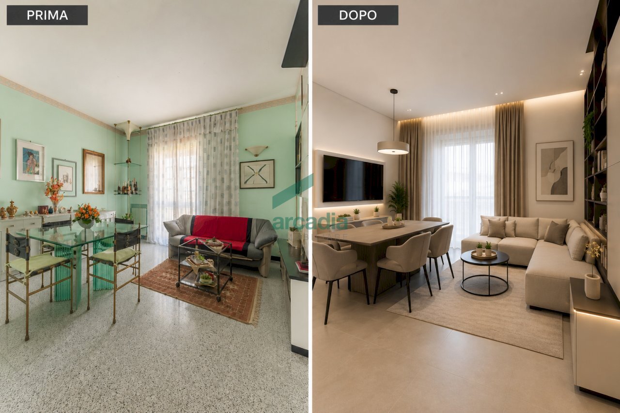 soggiorno prima e dopo - Four-room apartment Via Rosario Livatino 9, Bari - photo 2