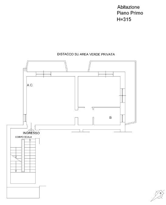 planimetria via a sciesa 82.jpg - Bilocale Via Amatore Sciesa 82, Marino - planimetria 1