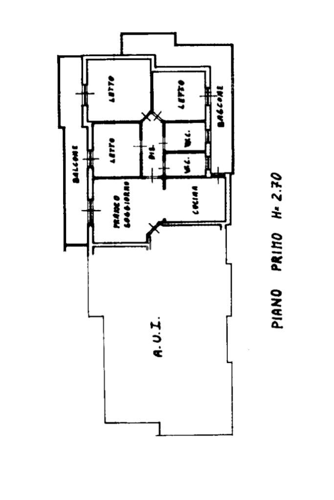 Four-room apartment Via del Pozzo, Roncofreddo - floor plans 1