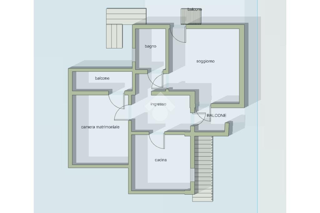 Bilocale Viale Codroipo, Rimini - planimetria 1