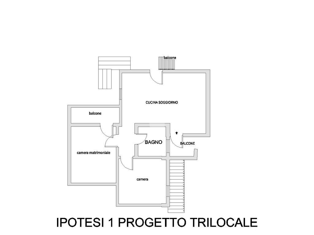 Three-room apartment Viale Codroipo, Rimini - floor plans 1