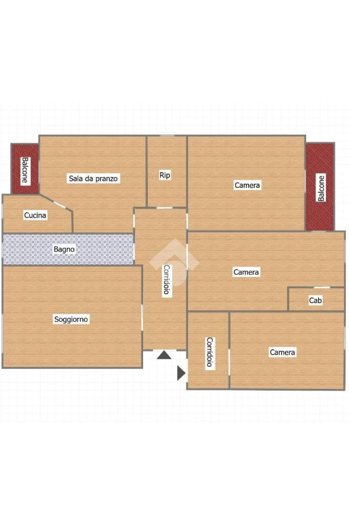 Four-room apartment Via Luigi Mercantini, Milano (neighborhood Bovisa) - floor plans 1
