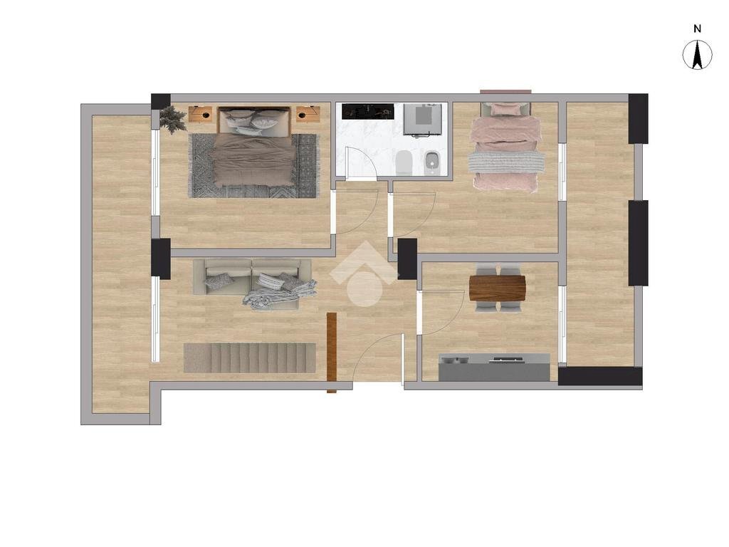 Trilocale Piazza Agrippa, Milano - planimetria 1