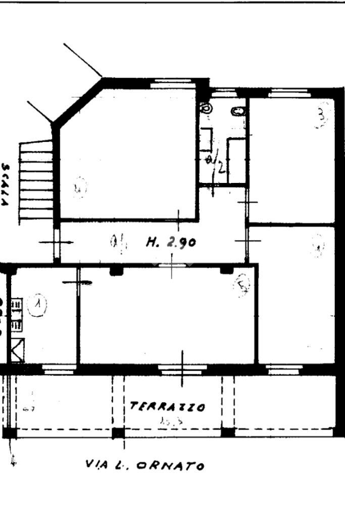 Attic Via Palanzone, Milano (neighborhood Niguarda) - floor plans 1