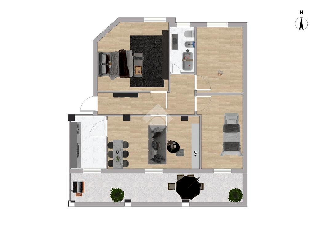 Attic Via Palanzone, Milano (neighborhood Niguarda) - floor plans 1