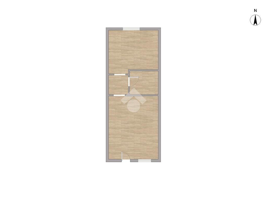 Two-room apartment Viale Sabotino, Milano (neighborhood Ticinese) - floor plans 1