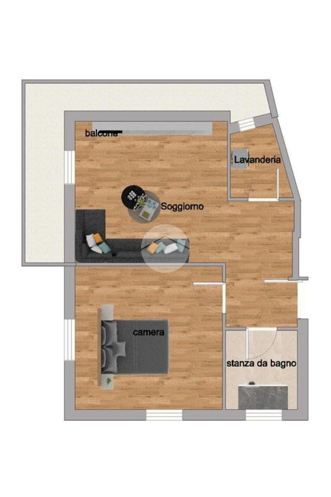 Bilocale Piazza Monte Falterona, Milano (zona San Siro) - planimetria 1