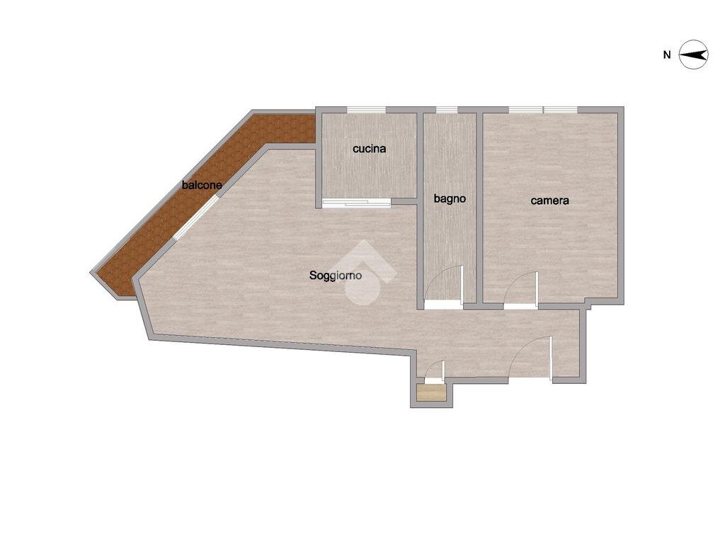 Bilocale Corso Corso Sebastopoli, Torino (zona Santa Rita) - planimetria 1