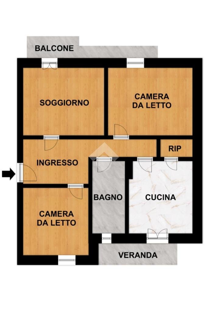 Quadrilocale Via Niccolò Paganini, Savona (zona Fornaci) - planimetria 1