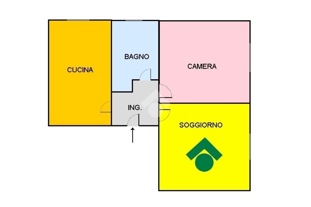 Bilocale Via Giuseppe Verdi, Opera - planimetria 1