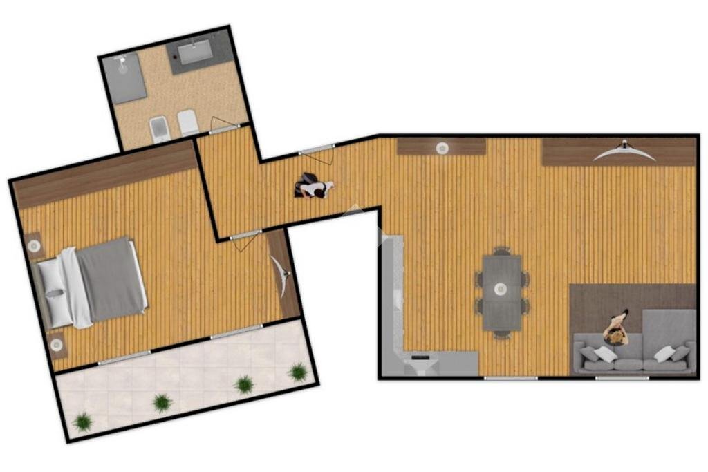 Two-room apartment Via Massimo D'Azeglio, Rozzano - floor plans 1
