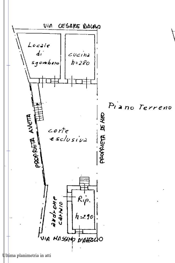 Casa semi indipendente Via Massimo D'Azeglio, Cossano Canavese - planimetria 1