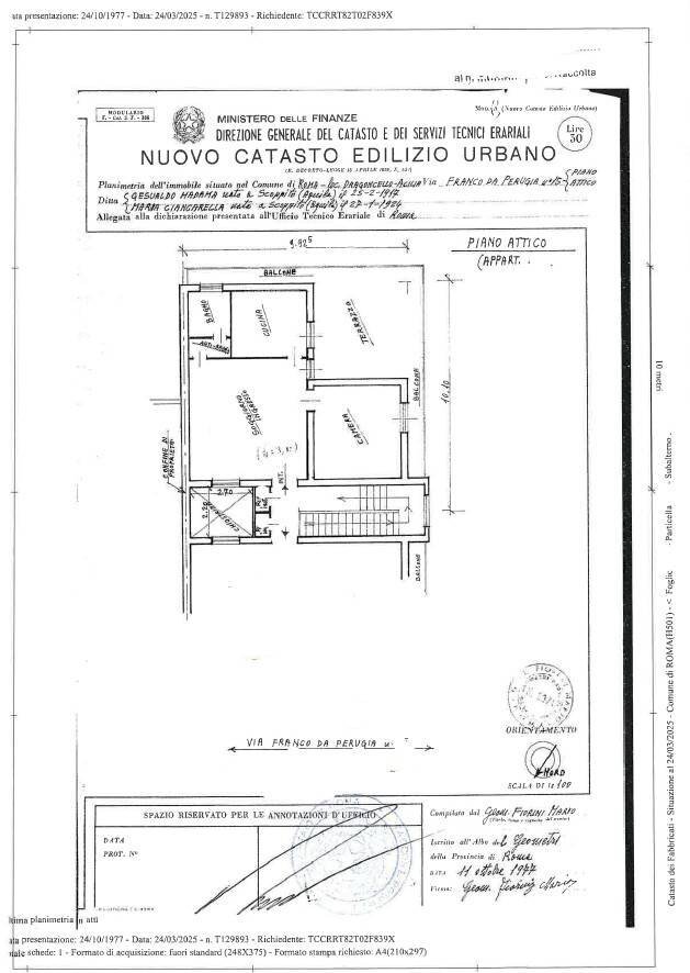 Foto 23 - Attic Via Franco Da Perugia, Roma - floor plans 1