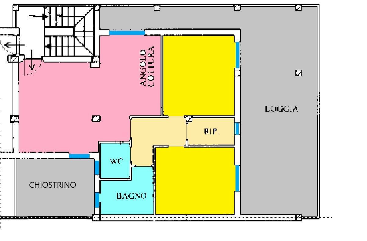 Foto 24 - Trilocale VIA A COSTA, Porto San Giorgio - planimetria 1