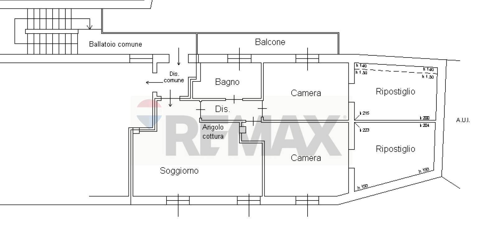 Pianta 2D - Trilocale via xx settembre, San Fermo della Battaglia - planimetria 1