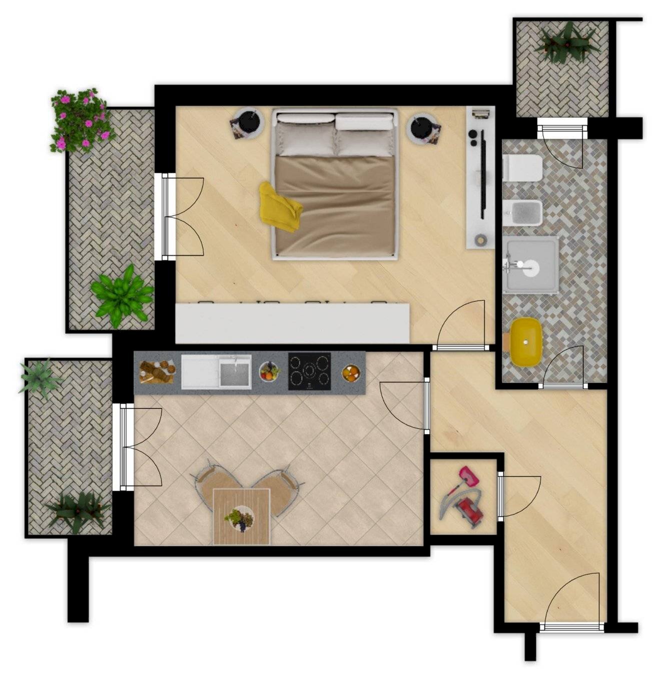 Foto 18 - Bilocale via Dalmazia, Albenga - planimetria 1