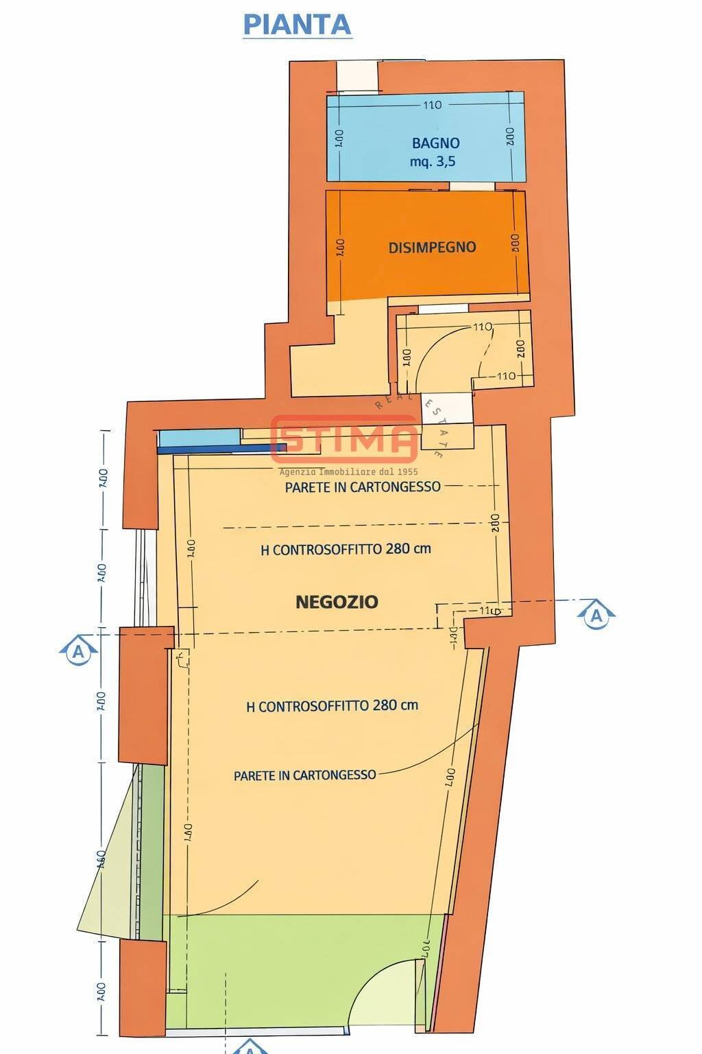 Foto 5 - Negozio strada  calmaggiore, Treviso - planimetria 1