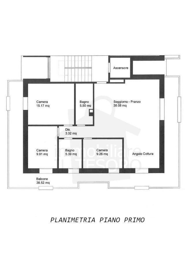 Appartamento via Variano, Rimini - planimetria 1