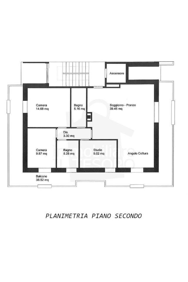 Appartamento via Variano, Rimini - planimetria 1